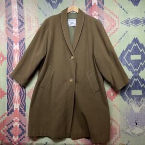 Vintage Burberry 80s Olive Coat Size Large